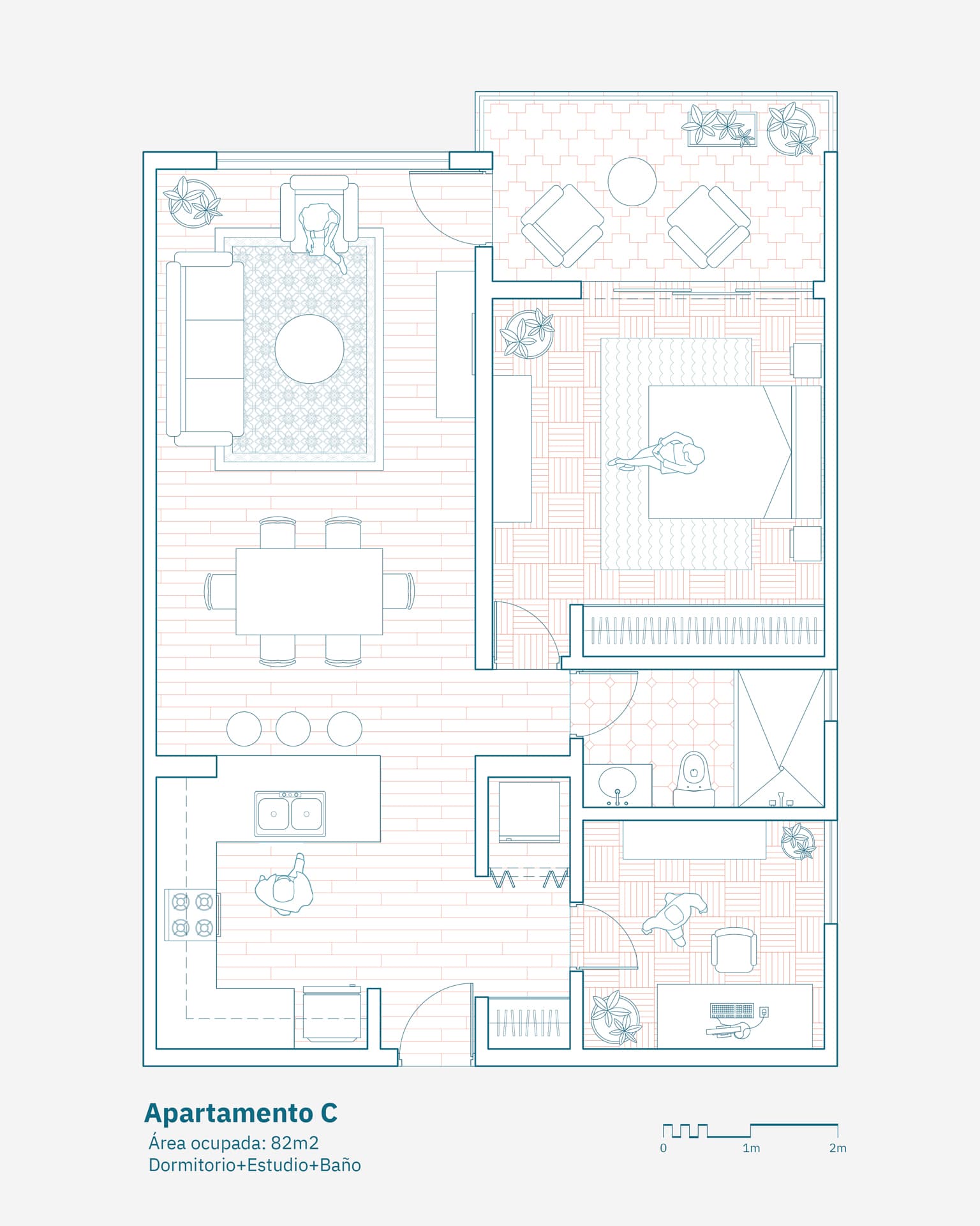 Imagen del tercer proyecto de curso: planta a patrones con Photoshop