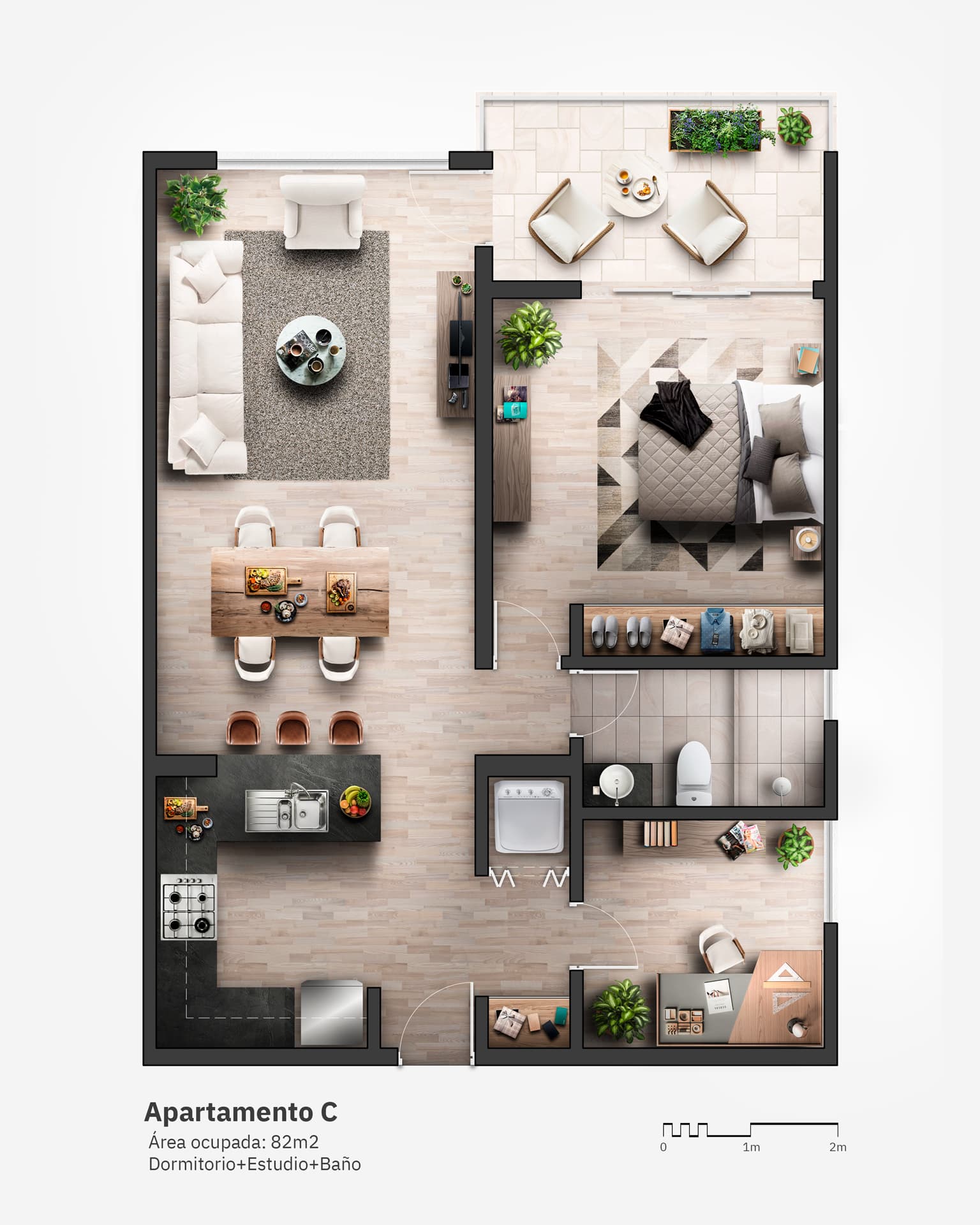 Imagen del primer proyecto de curso: planta realista con Photoshop